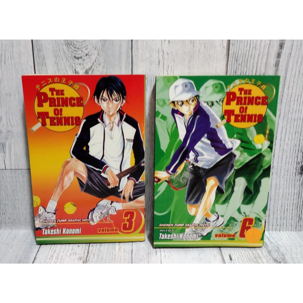 The Prince of Tennis Vol 3 & Vol 6 Graphic Novel Shonen Jump by Takeshi Konomi